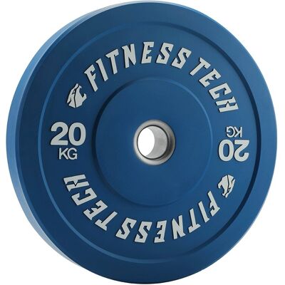 Disco de Pesas Olímpico Fitness Tech 20kg - Azul Disco de Pesas Olímpico Fitness Tech 20kg - Azul