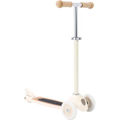 Banwood Mini Step Crema - Scooter para niños 3+ con manillar ajustable y cesta de mimbre Banwood Mini Step Crema - Scooter para niños 3+ con manillar ajustable y cesta de mimbre