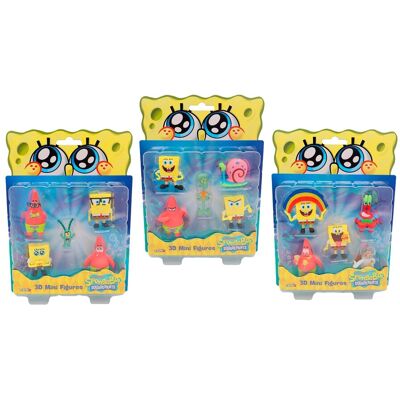 Bizak Figuras coleccionables pack de 5 figuras en blister Bob Esponja . Bizak Figuras coleccionables pack de 5 figuras en blister Bob Esponja .