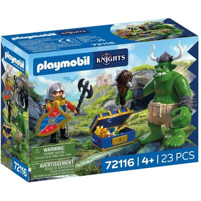 Playmobil Troll con tesoro de caballero León Knights. Playmobil Troll con tesoro de caballero León Knights.