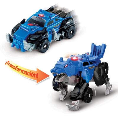 Vtech Figura Dinosaurio coche patrulla Switch&Go Dinos OneClick Sabueso el lobo. Vtech Figura Dinosaurio coche patrulla Switch&Go Dinos OneClick Sabueso el lobo.