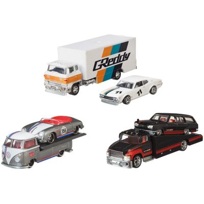 Hot Wheels Surtido vehículos premium Transporte en Equipo, coches de juguete. Hot Wheels Surtido vehículos premium Transporte en Equipo, coches de juguete.