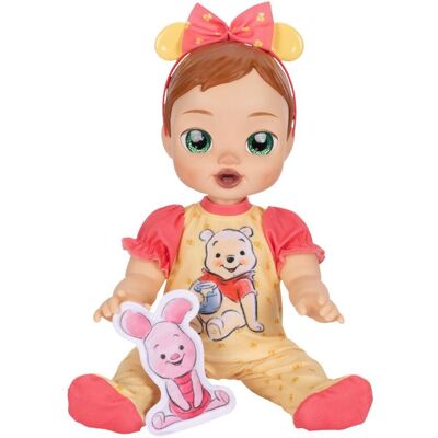 Disney Muñeca Bebé Winnie de Pooh con funciones interactivas y accesorios incluidos Darlings. Disney Muñeca Bebé Winnie de Pooh con funciones interactivas y accesorios incluidos Darlings.
