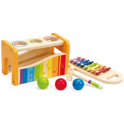 Hape Golpea pelotas xilófono juguete de madera . Hape Golpea pelotas xilófono juguete de madera .