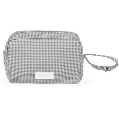 Pasito a pasito Neceser Little Bloom Vichy Gris. (17 X 23 X 10 cm) Gris claro Pasito a pasito Neceser Little Bloom Vichy Gris. (17 X 23 X 10 cm) Gris claro