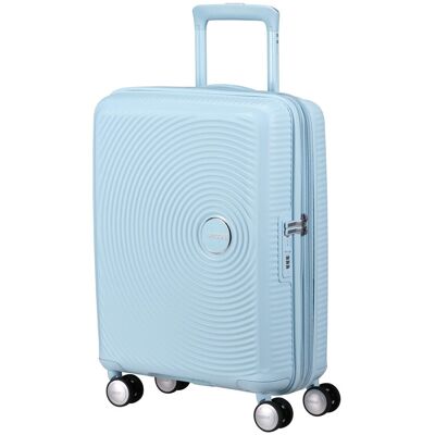 American Tourister Maleta de cabina Soundbox Spinner 55-20 Tsa Exp rígida con capacidad de 35,5 L. Azul claro American Tourister Maleta de cabina Soundbox Spinner 55-20 Tsa Exp rígida con capacidad de 35,5 L. Azul claro