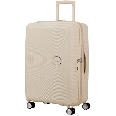 American Tourister Maleta mediana Soundbox Spinner 67-24 Tsa Exp rígida con capacidad de 81 L. Crema American Tourister Maleta mediana Soundbox Spinner 67-24 Tsa Exp rígida con capacidad de 81 L. Crema