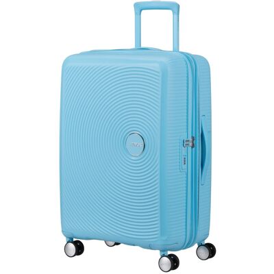 American Tourister Maleta mediana Soundbox Spinner 67-24 Tsa Exp rígida con capacidad de 81 L. Azul claro American Tourister Maleta mediana Soundbox Spinner 67-24 Tsa Exp rígida con capacidad de 81 L. Azul claro