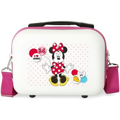 Disney Neceser Minnie Enjoy the Day Love rígido con capacidad de 9L. Blanco Disney Neceser Minnie Enjoy the Day Love rígido con capacidad de 9L. Blanco