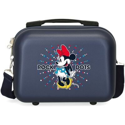 Disney Neceser infantil ABS Minnie Rock Dots rígido con capacidad de 9L. Azul marino Disney Neceser infantil ABS Minnie Rock Dots rígido con capacidad de 9L. Azul marino