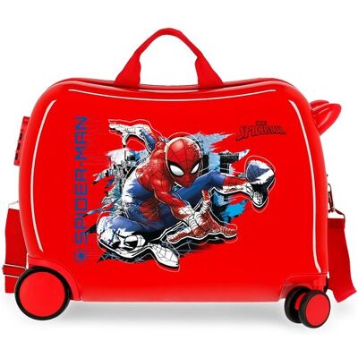 Personajes Maleta de cabina infantil Spiderman Geo rígida con capacidad de 34L. Blanco / Rojo Personajes Maleta de cabina infantil Spiderman Geo rígida con capacidad de 34L. Blanco / Rojo