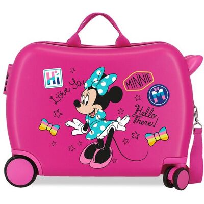 Disney Maleta de cabina infantil Enjoy Minnie Hi love rígida con capacidad de 34L. Fucsia Disney Maleta de cabina infantil Enjoy Minnie Hi love rígida con capacidad de 34L. Fucsia