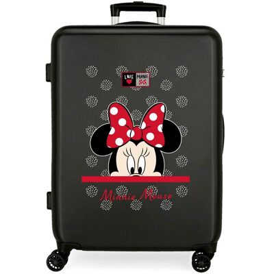 Disney Maleta mediana infantil Minnie My Pretty Bow rígida con capacidad de 70L. Negro / Rojo Disney Maleta mediana infantil Minnie My Pretty Bow rígida con capacidad de 70L. Negro / Rojo