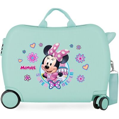 Disney Maleta de cabina infantil para niña Minnie Super Helpers rígida con capacidad de 34L. Verde claro Disney Maleta de cabina infantil para niña Minnie Super Helpers rígida con capacidad de 34L. Verde claro