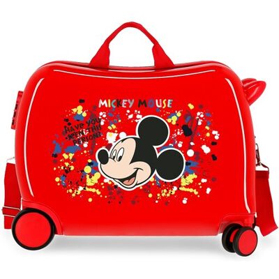 Disney Maleta infantil 2 ruedas multidireccionales de cabina Mickey Colour Mayhem rígida con capacidad de 34L. Rojo Disney Maleta infantil 2 ruedas multidireccionales de cabina Mickey Colour Mayhem rígida con capacidad de 34L. Rojo
