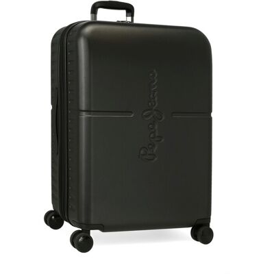 Pepe Jeans Maleta mediana Highlight rígida expandible con capacidad de 79L. Negro Pepe Jeans Maleta mediana Highlight rígida expandible con capacidad de 79L. Negro