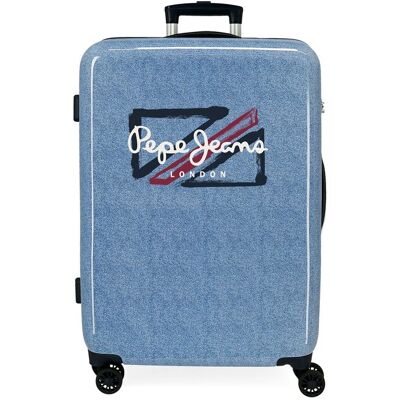 Pepe Jeans Maleta mediana Digital Dash rígida con capacidad de 70L. Azul Pepe Jeans Maleta mediana Digital Dash rígida con capacidad de 70L. Azul