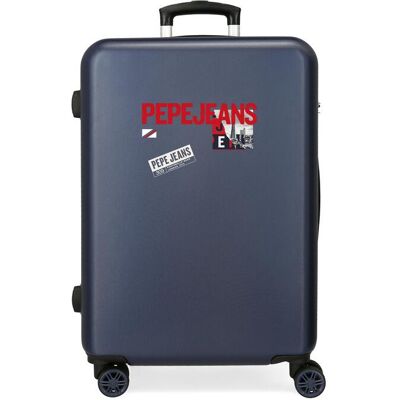 Pepe Jeans Maleta mediana Dikran rígida con capacidad de 56 L. Azul marino Pepe Jeans Maleta mediana Dikran rígida con capacidad de 56 L. Azul marino