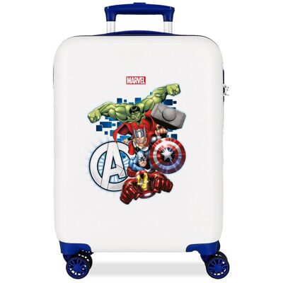 Personajes Maleta de cabina Portal avengers rígida con capacidad de 35L. Blanco / Azul Personajes Maleta de cabina Portal avengers rígida con capacidad de 35L. Blanco / Azul