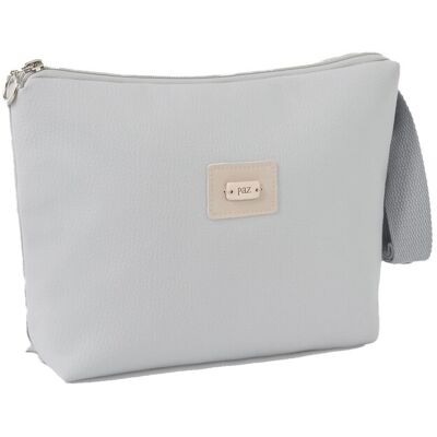 PAZ Rodríguez Neceser grande colección Momo. Gris perla PAZ Rodríguez Neceser grande colección Momo. Gris perla