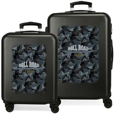 Movom Juego de maletas (cabina y mediana) Team rígidas con capacidad de 104L. Negro Movom Juego de maletas (cabina y mediana) Team rígidas con capacidad de 104L. Negro
