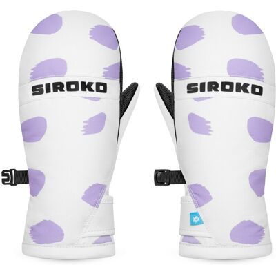 Siroko Manoplas térmicas esquí niños Polka dots . (6 años) Blanco Siroko Manoplas térmicas esquí niños Polka dots . (6 años) Blanco