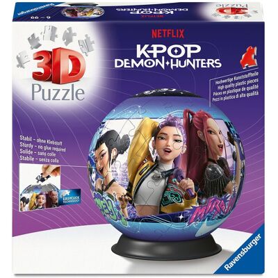 Ravensburger Puzzle 3D Puzzleball 72 piezas K Pop Demon Hunters . Ravensburger Puzzle 3D Puzzleball 72 piezas K Pop Demon Hunters .
