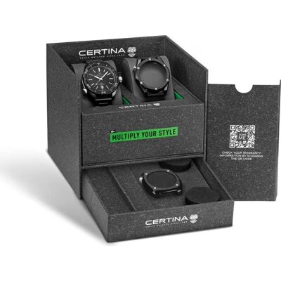 Reloj Certina Ds+ Powermatic 80 Kit Intercambiable Negro 43mm Unisex Reloj Certina Ds+ Powermatic 80 Kit Intercambiable Negro 43mm Unisex