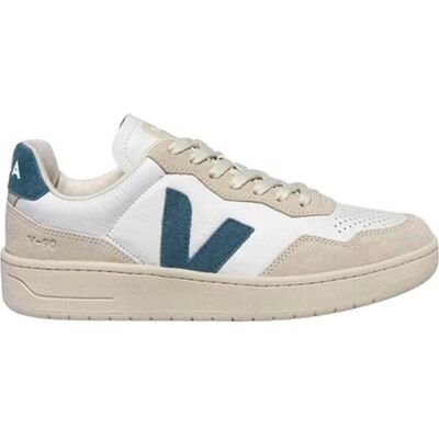 Zapatillas Veja V-90 Blanco Crudo Y Azul Blanco 36 Mujer Zapatillas Veja V-90 Blanco Crudo Y Azul Blanco 36 Mujer