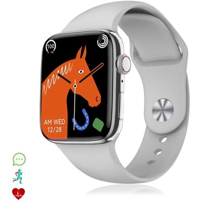 Dam Smartwatch Dt8 Max Con Monitor De Salud Y Llamadas Bluetooth Gris 1x4,5x3,8 Mujer Dam Smartwatch Dt8 Max Con Monitor De Salud Y Llamadas Bluetooth Gris 1x4,5x3,8 Mujer