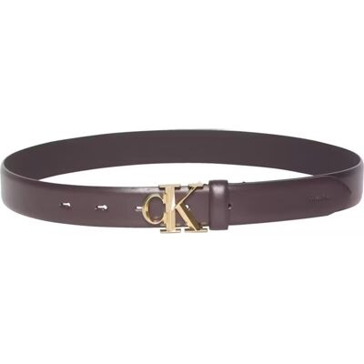 Cinturón Calvin Klein Ck Buckle Fixed 30mm Marrón Marron 85 Mujer Cinturón Calvin Klein Ck Buckle Fixed 30mm Marrón Marron 85 Mujer