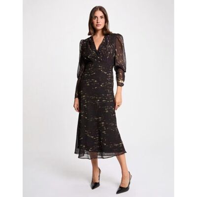 Morgan Vestido Midi Estampado Mangas Largas 252-Rood Marrón 40 Mujer Morgan Vestido Midi Estampado Mangas Largas 252-Rood Marrón 40 Mujer
