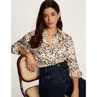 Camisa Morgan 261-Colda Con Estampado Beige 42 Mujer Camisa Morgan 261-Colda Con Estampado Beige 42 Mujer