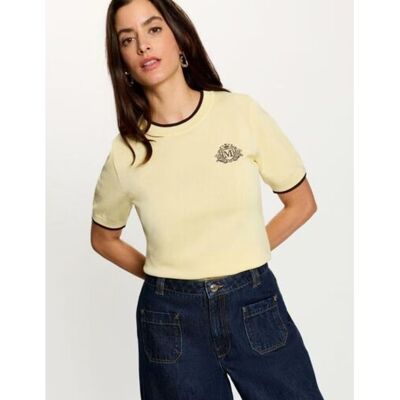 Jersey Morgan Mclub Manga Corta Amarillo L Mujer Jersey Morgan Mclub Manga Corta Amarillo L Mujer