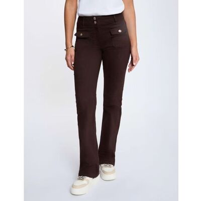 Morgan Pantalón Poleme Bootcut Marrón 36 Mujer Morgan Pantalón Poleme Bootcut Marrón 36 Mujer