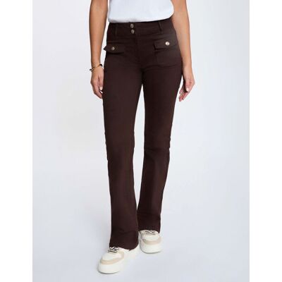 Morgan Pantalón Poleme Bootcut Marrón 38 Mujer Morgan Pantalón Poleme Bootcut Marrón 38 Mujer