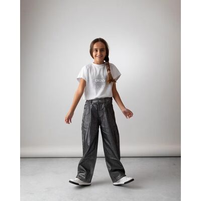 Camiseta De Manga Corta Dkny D62023016 De Algodón Blanco Gris 12 Años Niña Camiseta De Manga Corta Dkny D62023016 De Algodón Blanco Gris 12 Años Niña