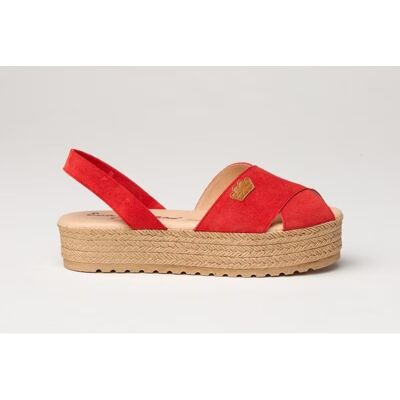 EVA MAÑAS Ibicenca Ante Cruz Gel-Memory Foam 1257 Rojo 38 Mujer EVA MAÑAS Ibicenca Ante Cruz Gel-Memory Foam 1257 Rojo 38 Mujer