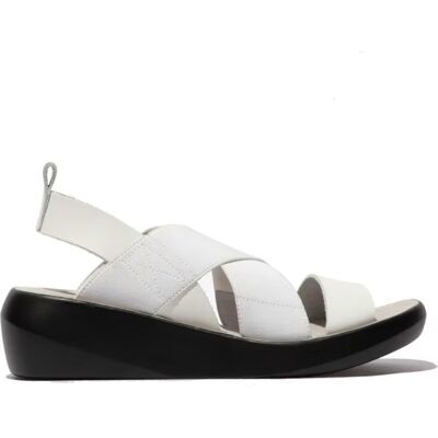 Sandalia De Cuña Fly London Baji 848 Blanca Blanco 37 Mujer Sandalia De Cuña Fly London Baji 848 Blanca Blanco 37 Mujer