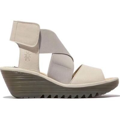 Sandalia De Cuña Fly London Yuba 385 Blanca Blanco 38 Mujer Sandalia De Cuña Fly London Yuba 385 Blanca Blanco 38 Mujer