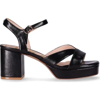 CHIKA10 Sandalia De Tacón Bloque Con Tiras Cruzadas Y Plataforma Negro-Black 39 Mujer CHIKA10 Sandalia De Tacón Bloque Con Tiras Cruzadas Y Plataforma Negro-Black 39 Mujer