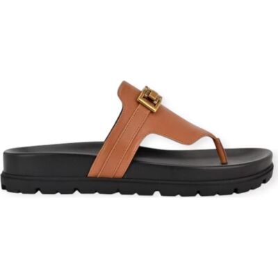 GUESS Sandalias Tipo Chancla Con Hebilla Metálica Farron Marron 37 Mujer GUESS Sandalias Tipo Chancla Con Hebilla Metálica Farron Marron 37 Mujer