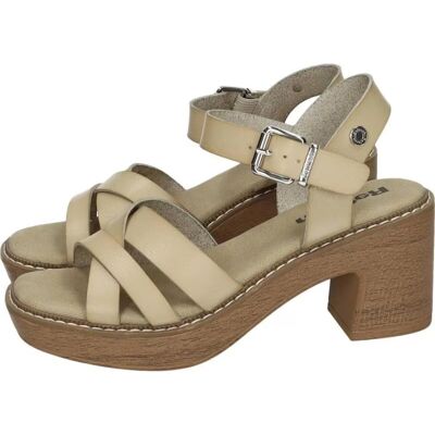 REFRESH Sandalia 175171 Con Tacón Bloque Y Tiras Entrelazadas Beige 39 Mujer REFRESH Sandalia 175171 Con Tacón Bloque Y Tiras Entrelazadas Beige 39 Mujer