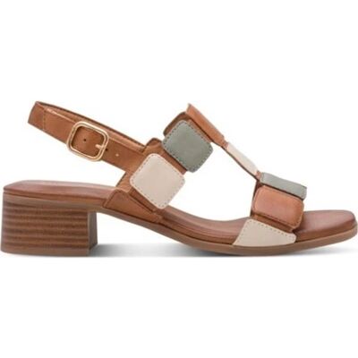Sandalia Tamaris 88203 De Piel Con Diseño Multicolor Camel 41 Mujer Sandalia Tamaris 88203 De Piel Con Diseño Multicolor Camel 41 Mujer