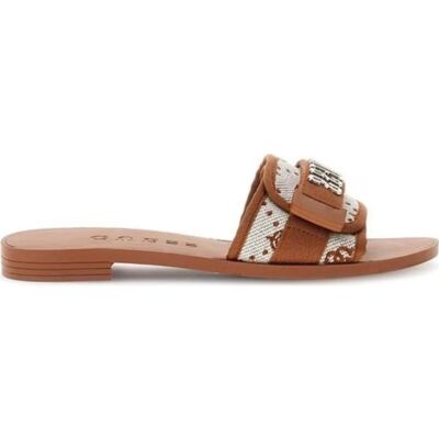 GUESS Sandalias Planas El Yze5 Con Hebilla Logotipada Marrón 36 Mujer GUESS Sandalias Planas El Yze5 Con Hebilla Logotipada Marrón 36 Mujer