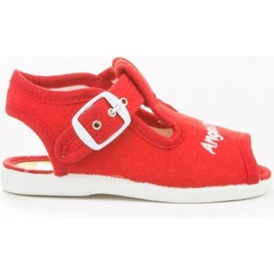 ANGELITOS Sandalia Lona 117 Rojo 23 Hombre ANGELITOS Sandalia Lona 117 Rojo 23 Hombre