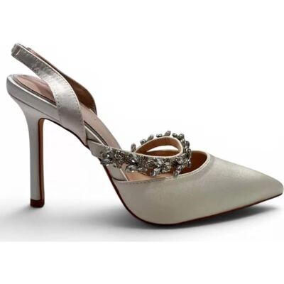 Zapato De Novia Timbos Con Adorno De Pedrería Blanco 36 Mujer Zapato De Novia Timbos Con Adorno De Pedrería Blanco 36 Mujer
