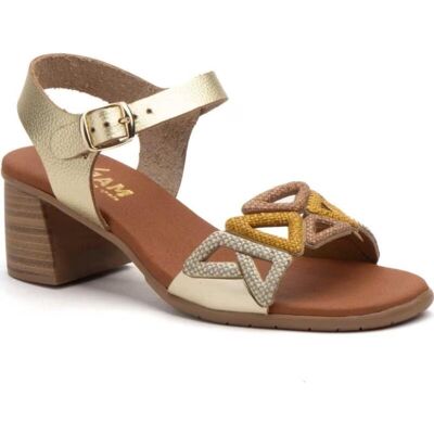 Sandalia De Tacón Jam Modelo 2671 En Piel Metalizada Plateado 37 Mujer Sandalia De Tacón Jam Modelo 2671 En Piel Metalizada Plateado 37 Mujer