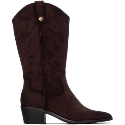 Botas Altas Estilo Cowboy Xti 144308 Marron 37 Mujer Botas Altas Estilo Cowboy Xti 144308 Marron 37 Mujer