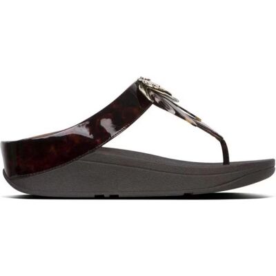 FITFLOP Fino Dragonfly Slide Chocolate Marron 39 Mujer FITFLOP Fino Dragonfly Slide Chocolate Marron 39 Mujer